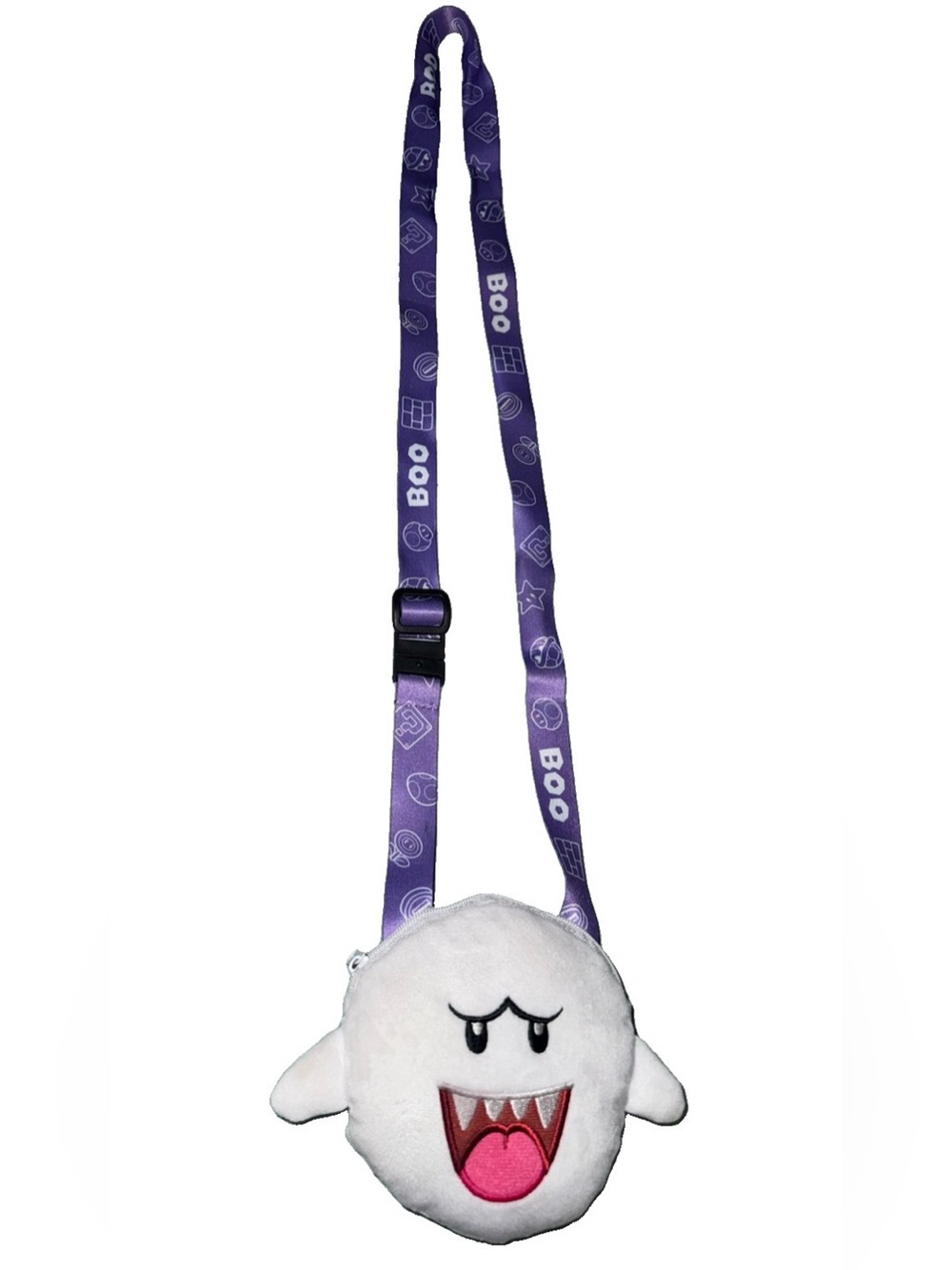 Super Nintendo World Boo Plush Crossbody Bag Universal Studios Orlando Purple